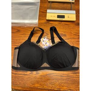 Honeylove Wire Free Crossover Bra Black 44C/D NEW
